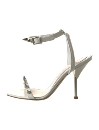 Alexander McQueen Leather Studded Accents Sandals