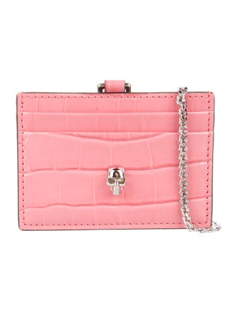 Alexander McQueen Embossed Leather Card Holder