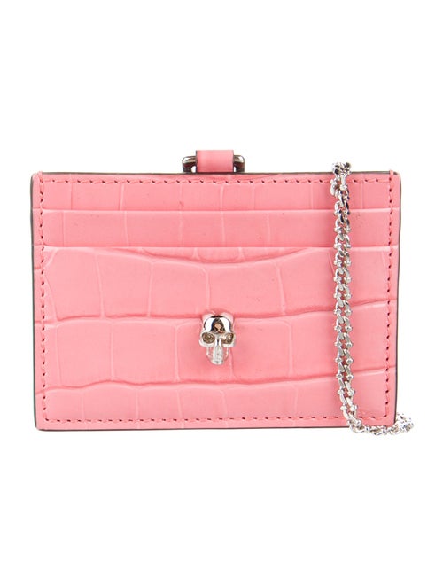 Alexander McQueen Embossed Leather Card Holder