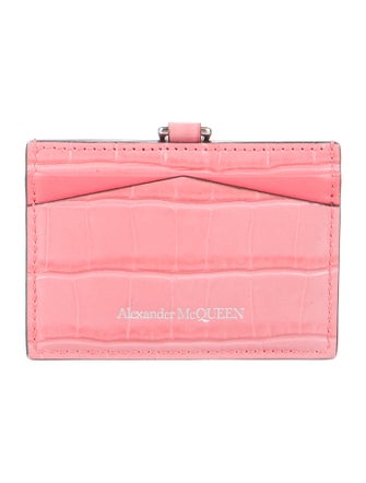 Alexander McQueen Embossed Leather Card Holder