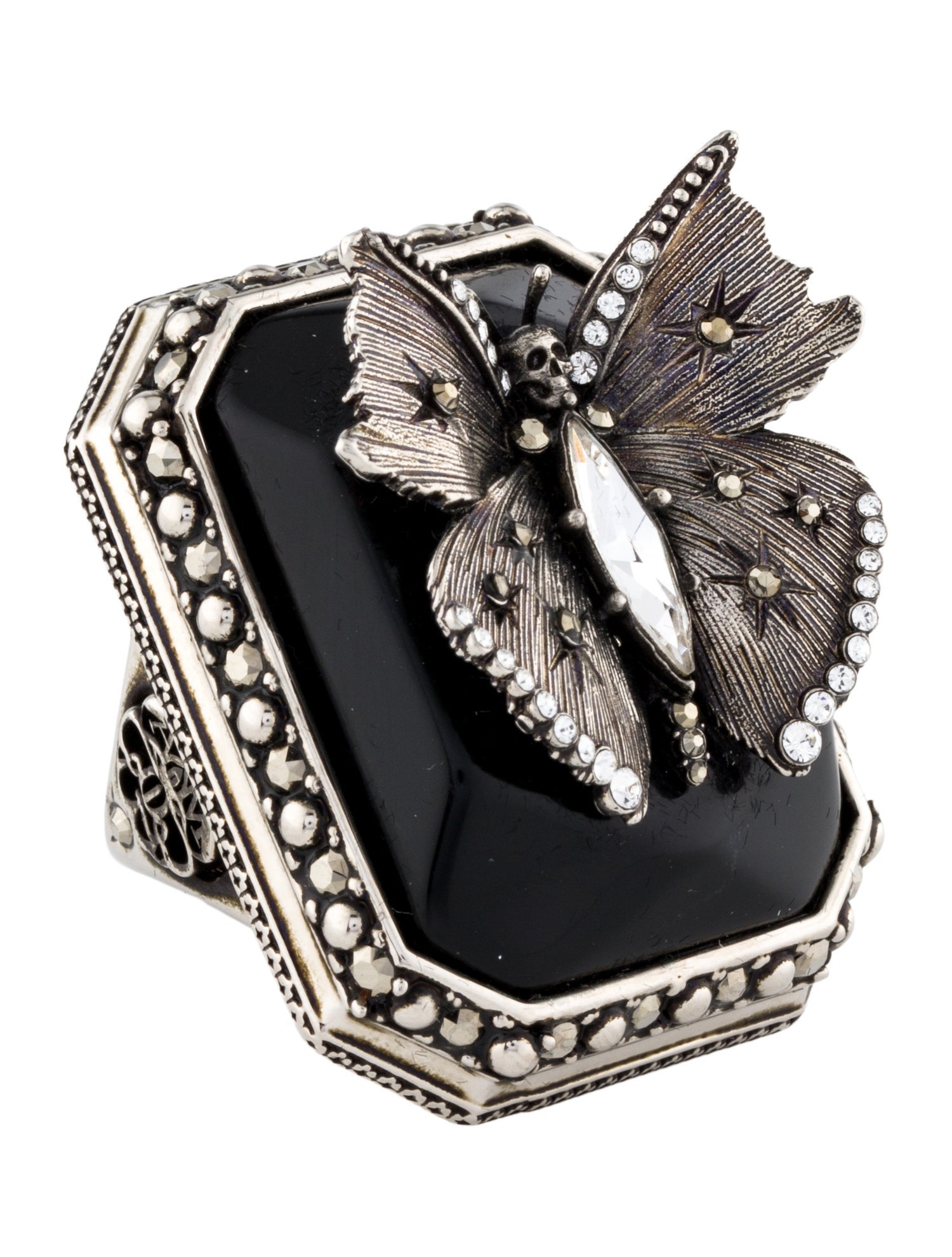 【Alexander McQueen】カクテル リング Women's Cocktail Ring in Silver | McQueen US