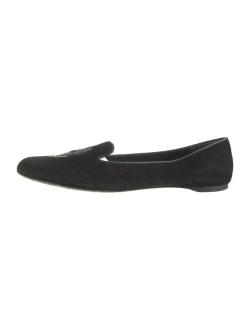 Alexander McQueen Skull Suede Flats