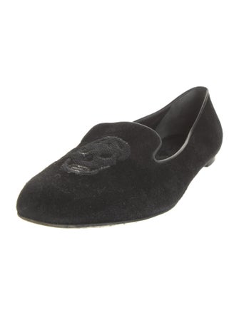 Alexander McQueen Skull Suede Flats