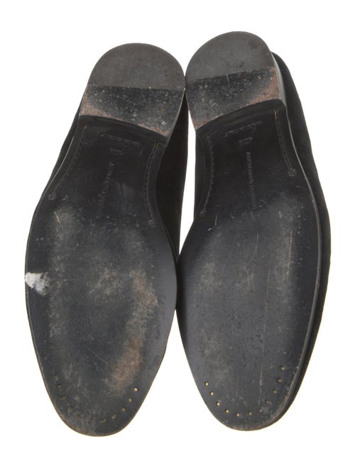 Alexander McQueen Velvet Embroidered Accent Loafers