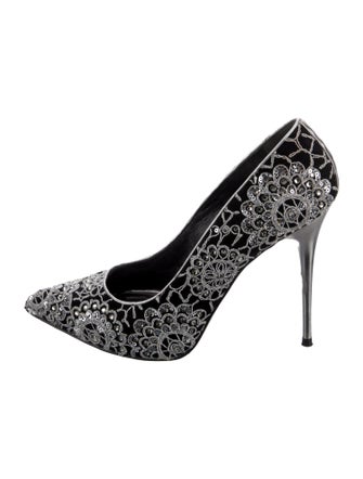 Alexander McQueen Suede Printed Pumps
