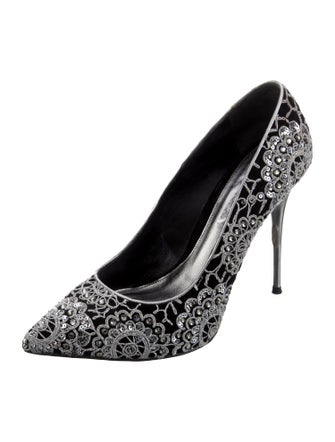 Alexander McQueen Suede Printed Pumps