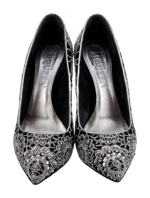 Alexander McQueen Suede Printed Pumps