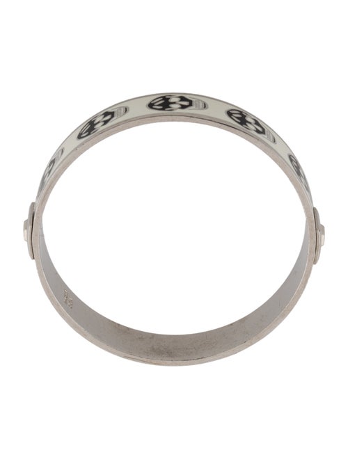 Alexander McQueen Enamel Skull Bangle Bracelet