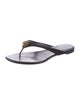 Alexander McQueen Skull Suede Flip Flops