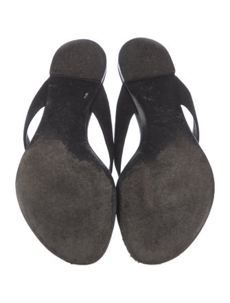 Alexander McQueen Skull Suede Flip Flops