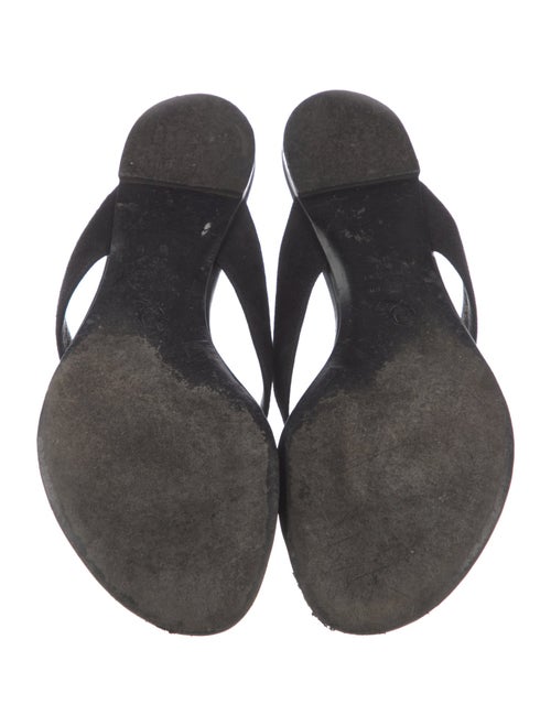 Alexander McQueen Skull Suede Flip Flops