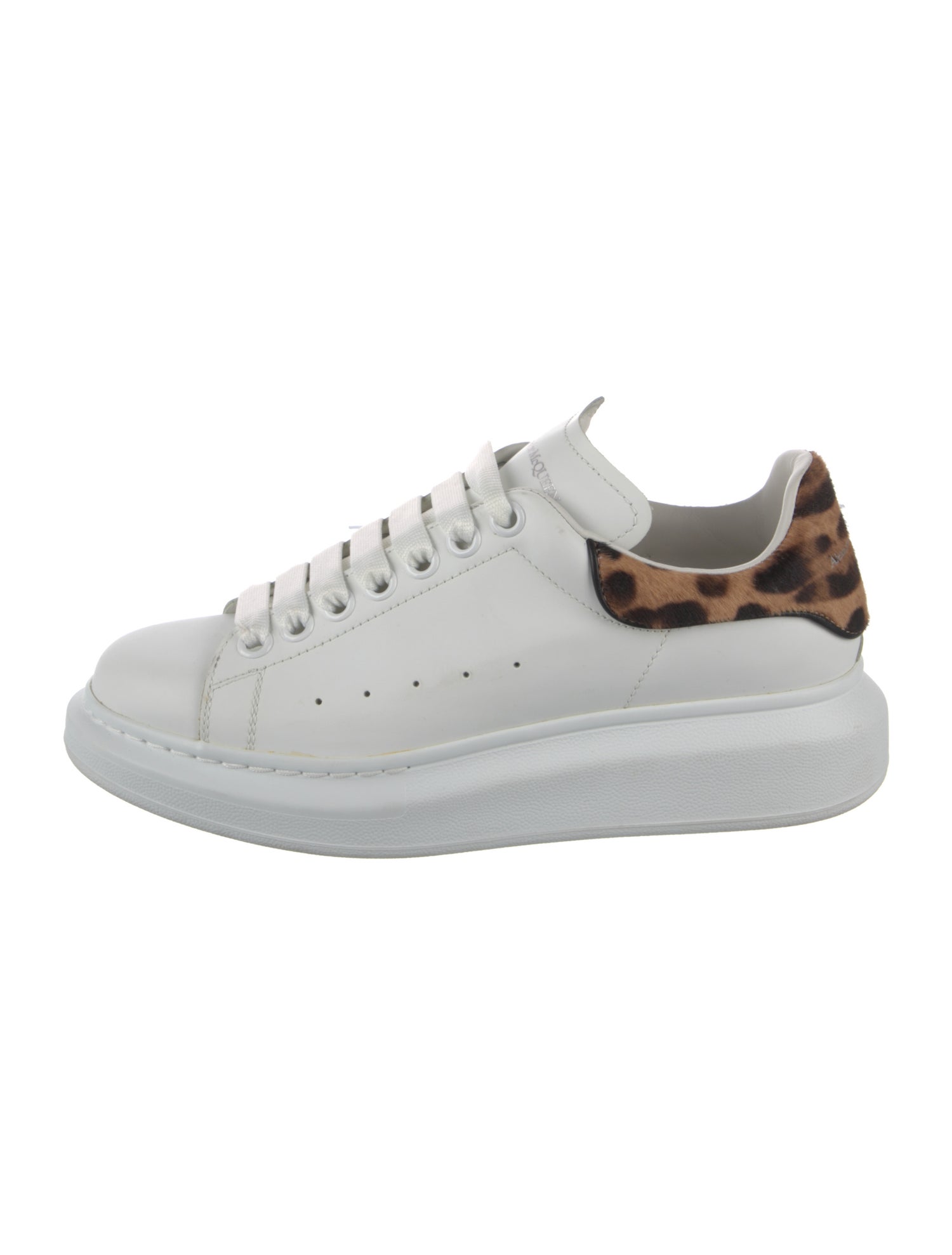 Alexander McQueen Leather Animal Print Sneakers