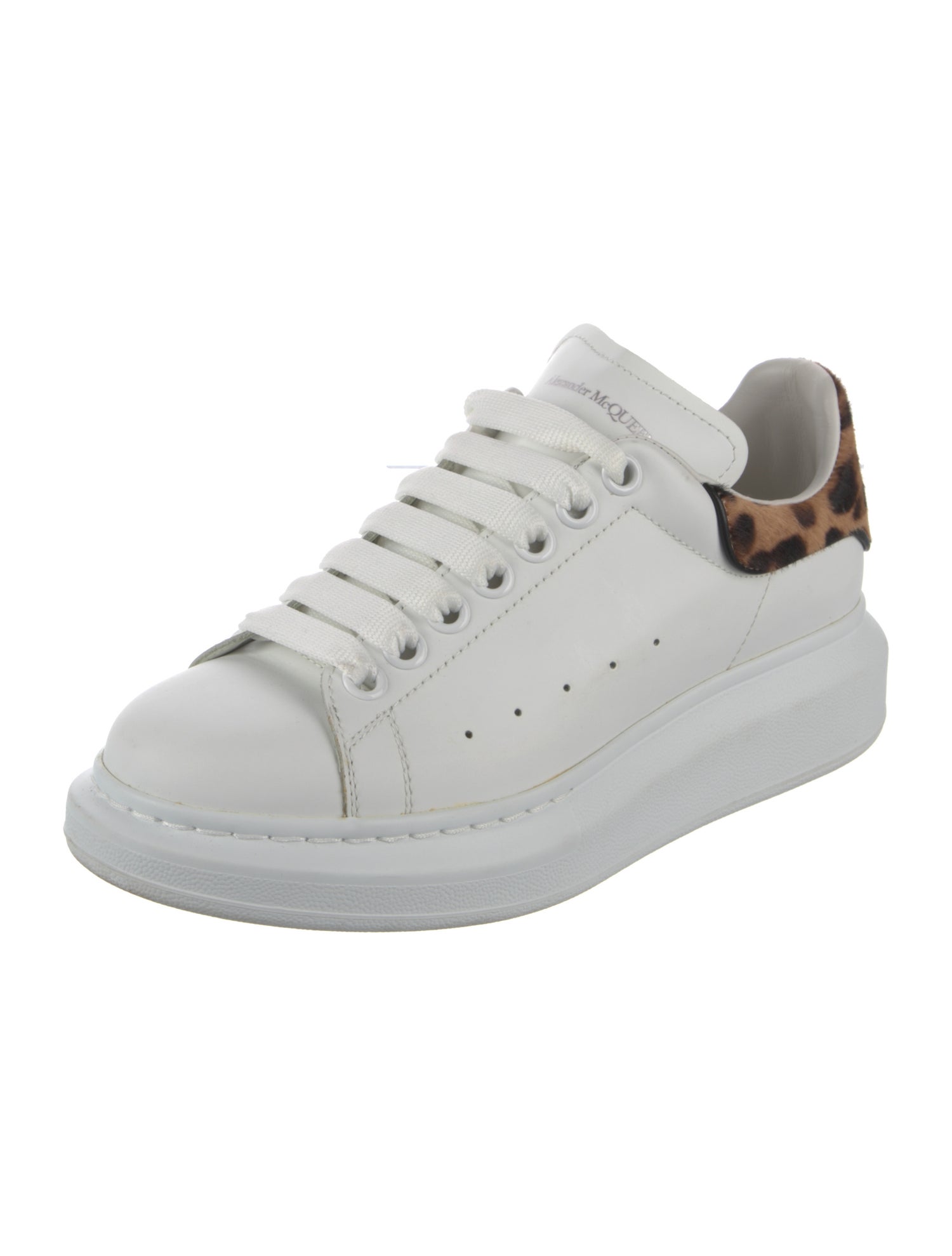 Alexander McQueen Leather Animal Print Sneakers