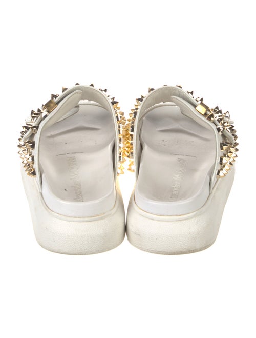 Alexander McQueen Spike Accents Leather Slides