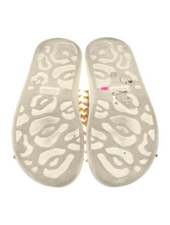 Alexander McQueen Spike Accents Leather Slides