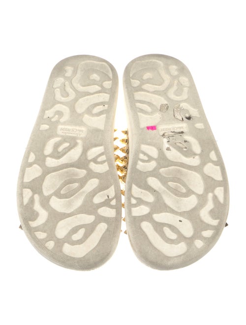 Alexander McQueen Spike Accents Leather Slides