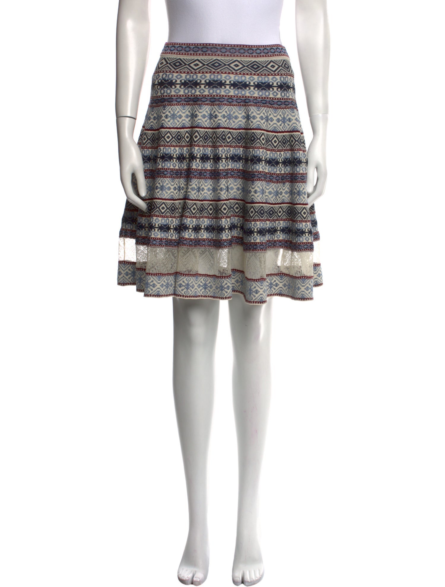 Alexander McQueen Silk Knee-Length Skirt