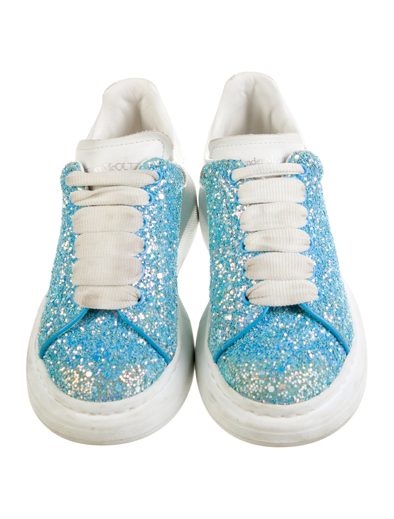 Alexander McQueen Girls' Leather Glitter Larry Sneakers