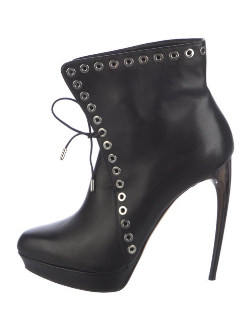 Alexander McQueen Leather Lace-Up Boots