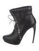 Alexander McQueen Leather Lace-Up Boots