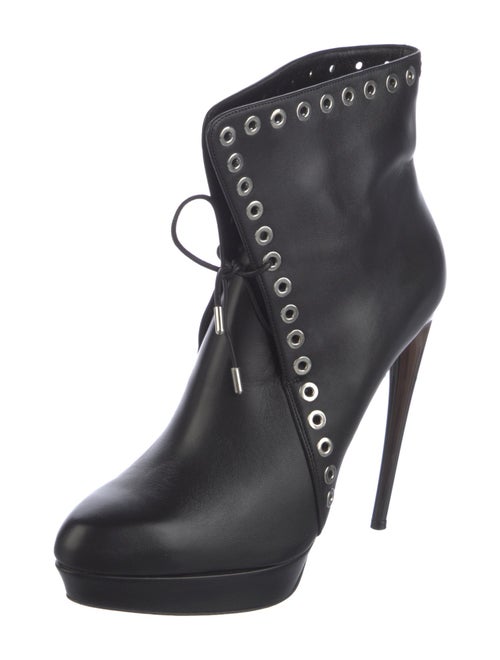 Alexander McQueen Leather Lace-Up Boots