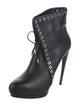 Alexander McQueen Leather Lace-Up Boots