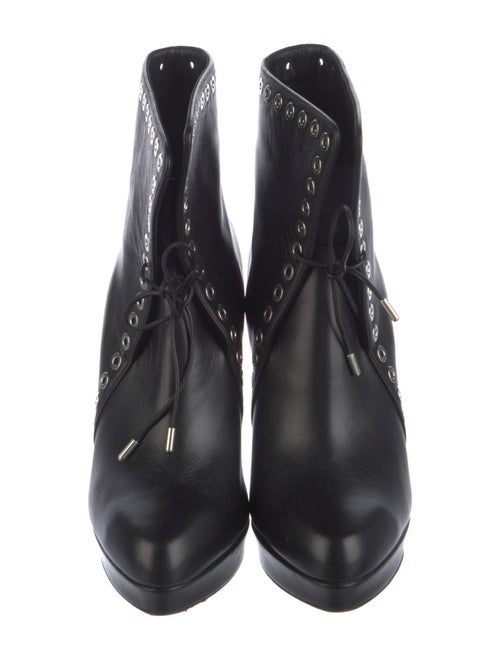 Alexander McQueen Leather Lace-Up Boots