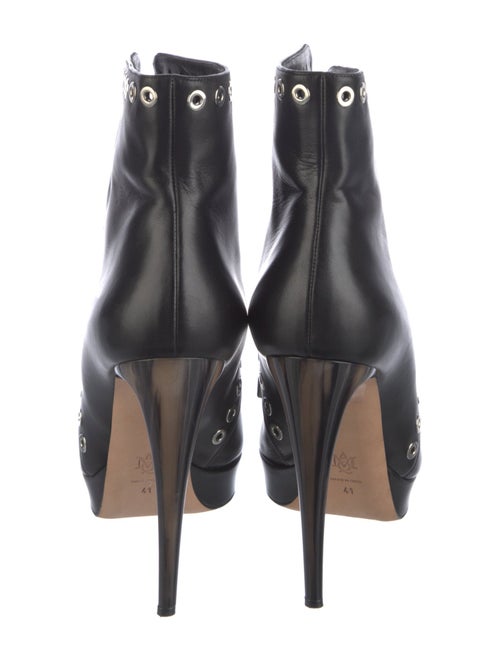 Alexander McQueen Leather Lace-Up Boots