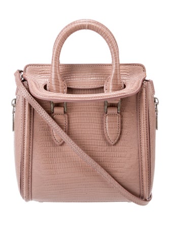 Alexander McQueen Embossed Leather Top Handle Bag