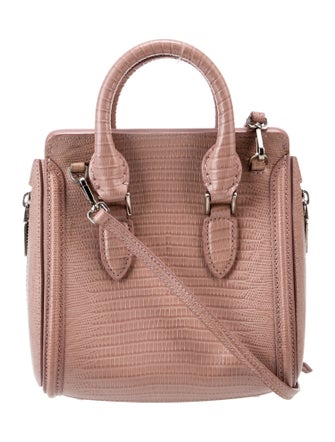 Alexander McQueen Embossed Leather Top Handle Bag