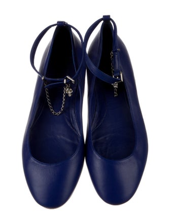 Alexander McQueen Leather Chain-Link Accents Flats