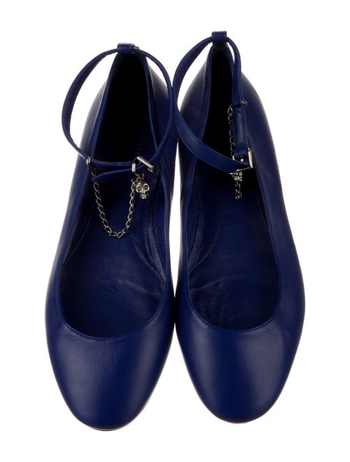 Alexander McQueen Leather Chain-Link Accents Flats