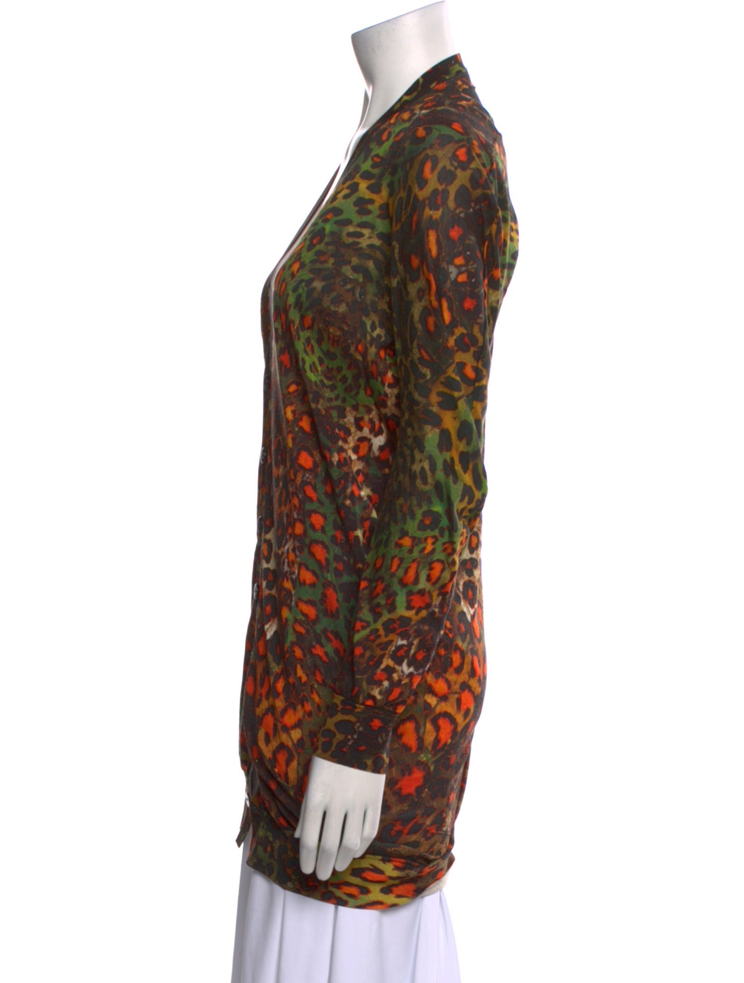 Alexander McQueen Silk Animal Print Sweater