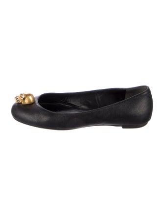 Alexander McQueen Skull Leather Ballet Flats