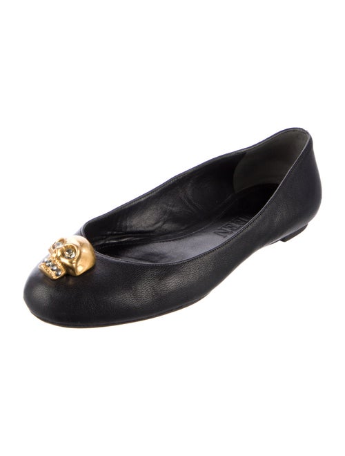 Alexander McQueen Skull Leather Ballet Flats