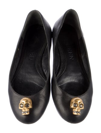 Alexander McQueen Skull Leather Ballet Flats
