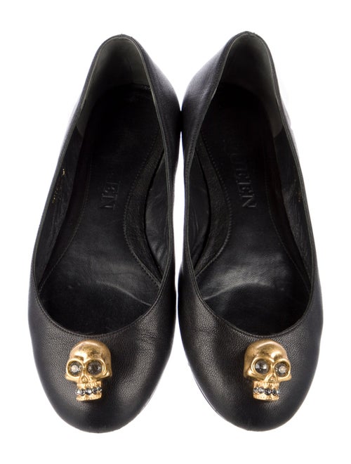 Alexander McQueen Skull Leather Ballet Flats