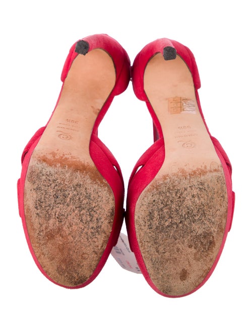 Alexander McQueen Suede Printed Slingback Sandals