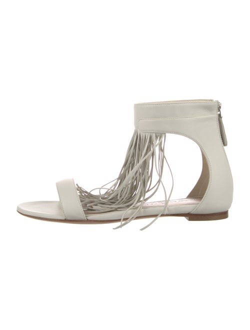 Alexander McQueen Leather Animal Print Gladiator Sandals