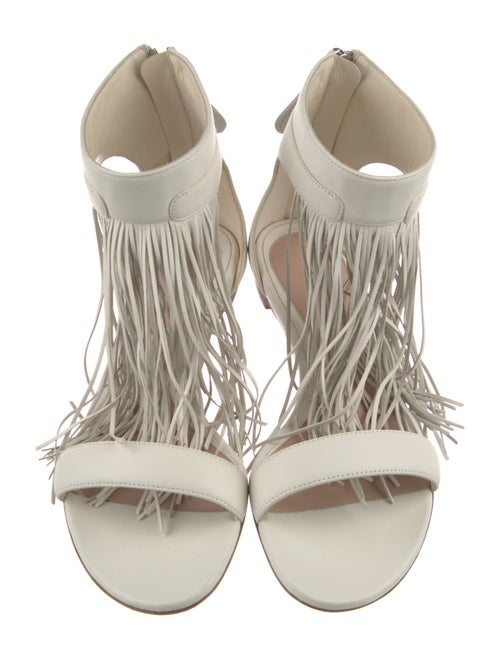 Alexander McQueen Leather Animal Print Gladiator Sandals