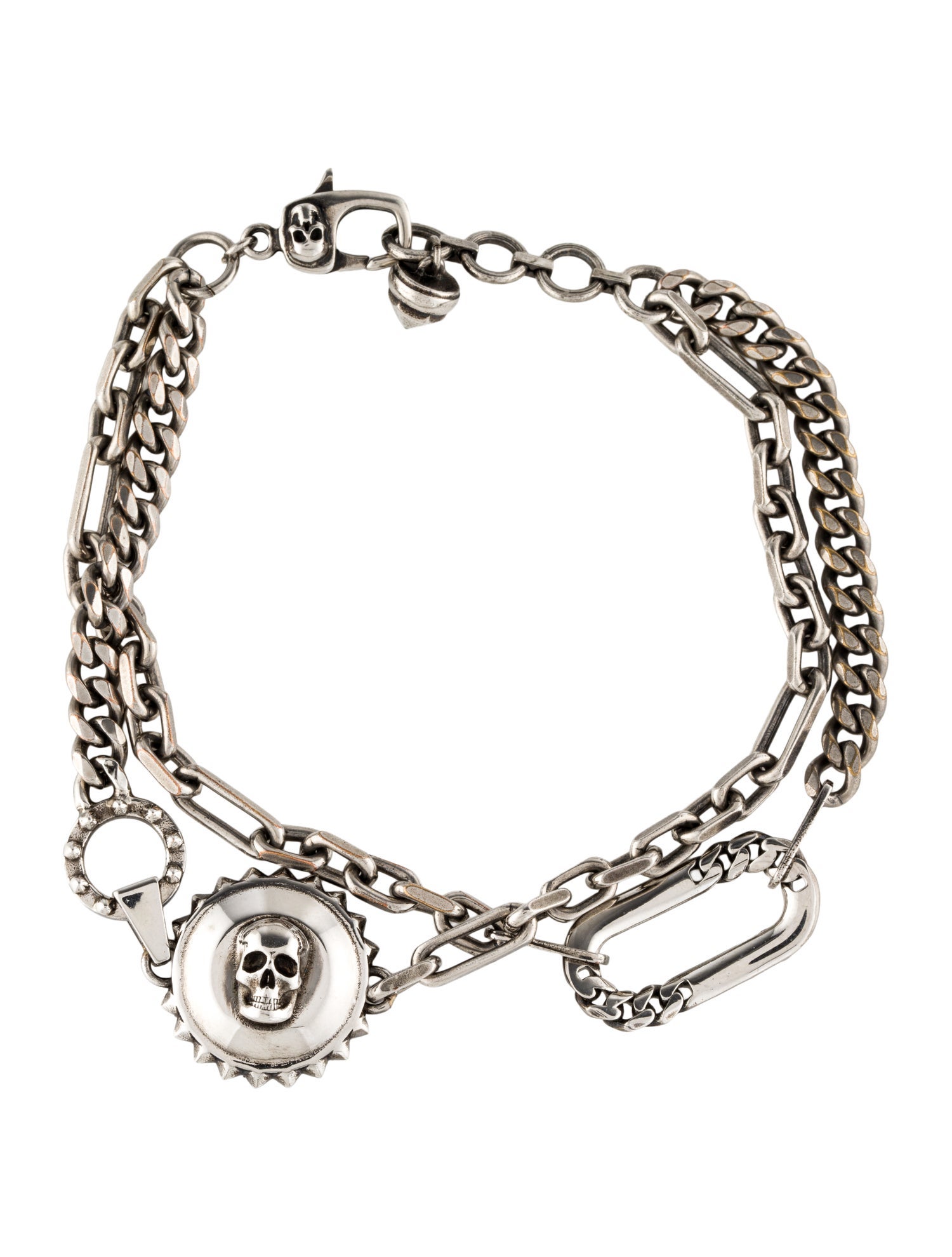 Alexander McQueen Multistrand Skull Link Bracelet