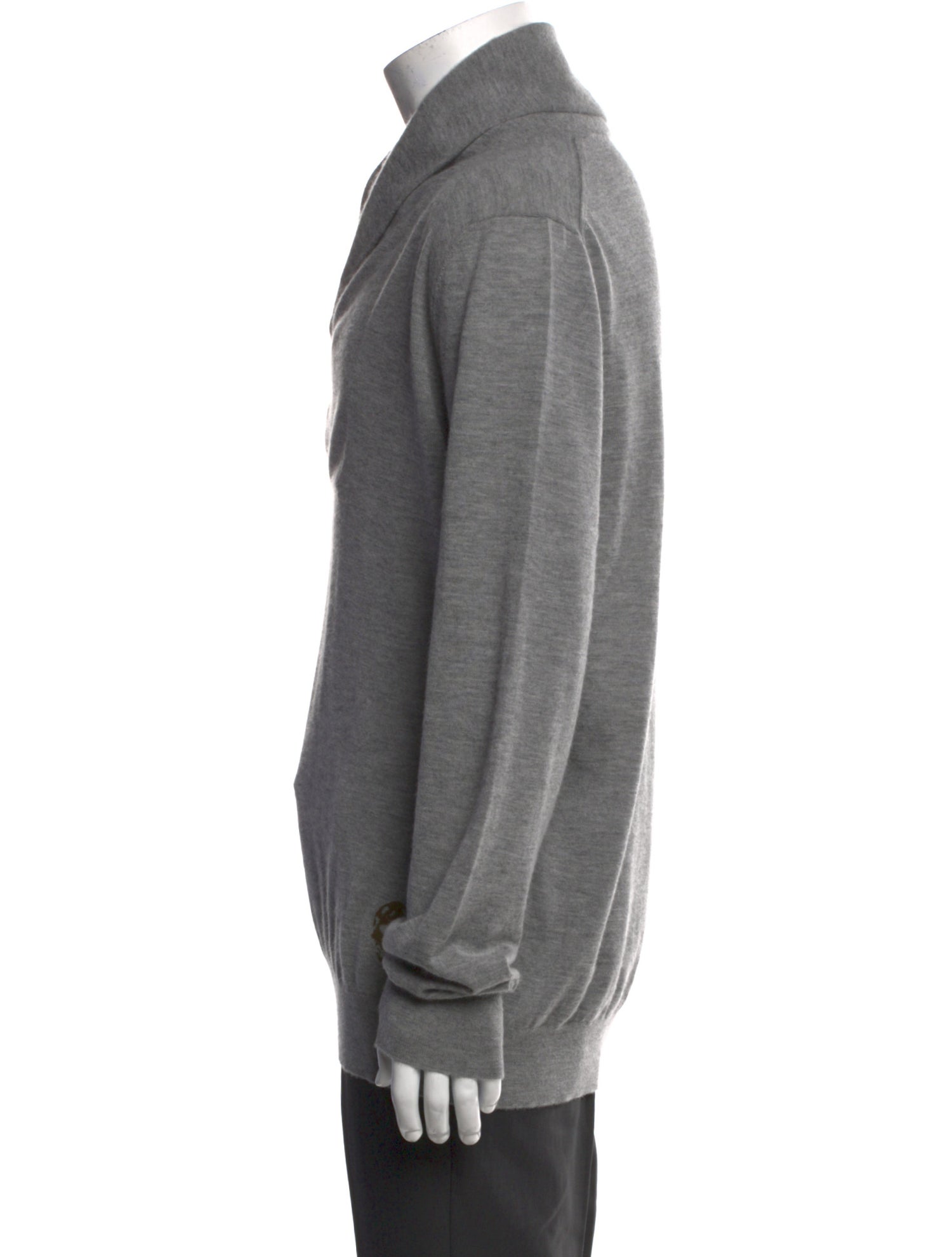 Alexander McQueen Skull V-Neck Polo Sweater