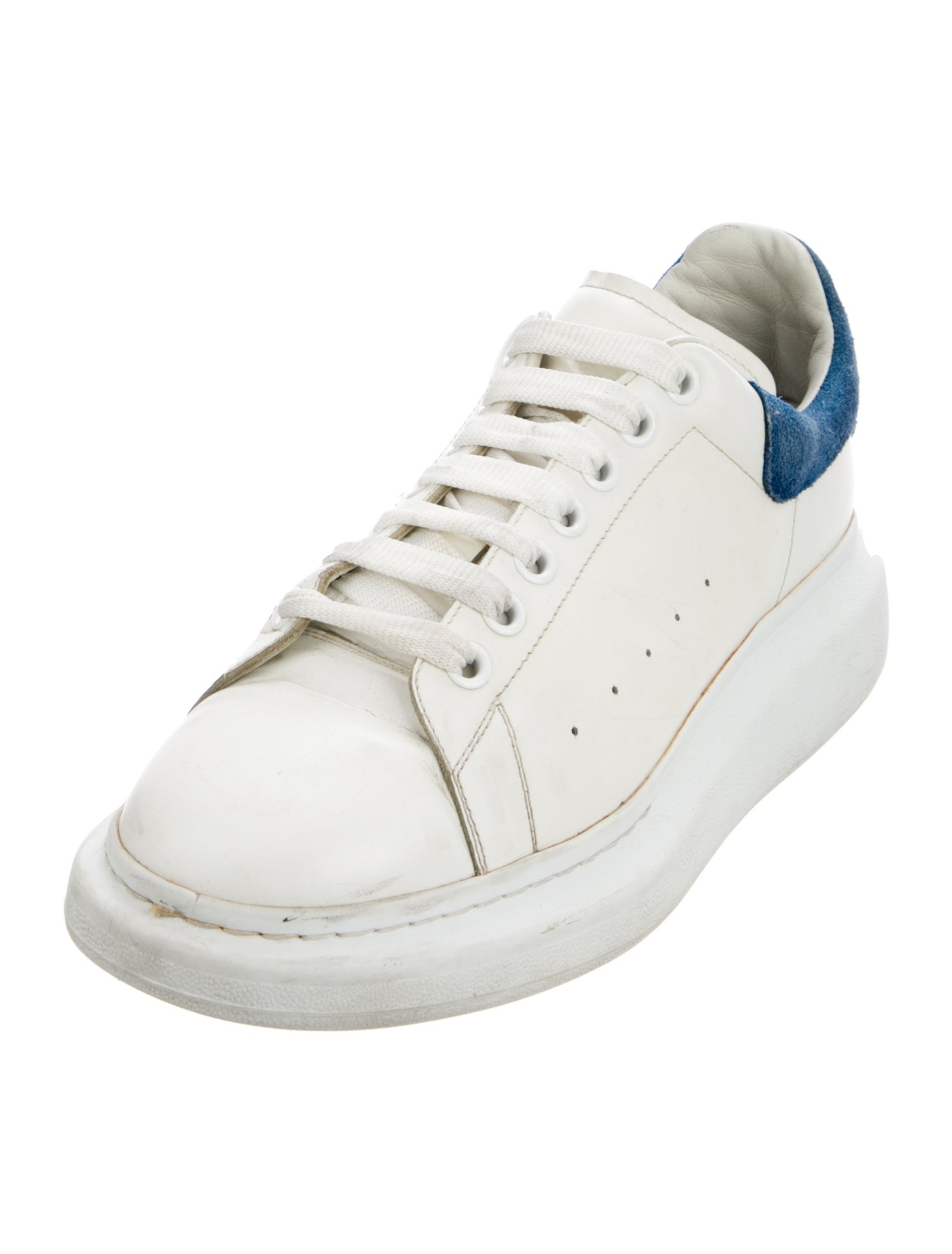 Alexander McQueen Leather Printed Chunky Sneakers