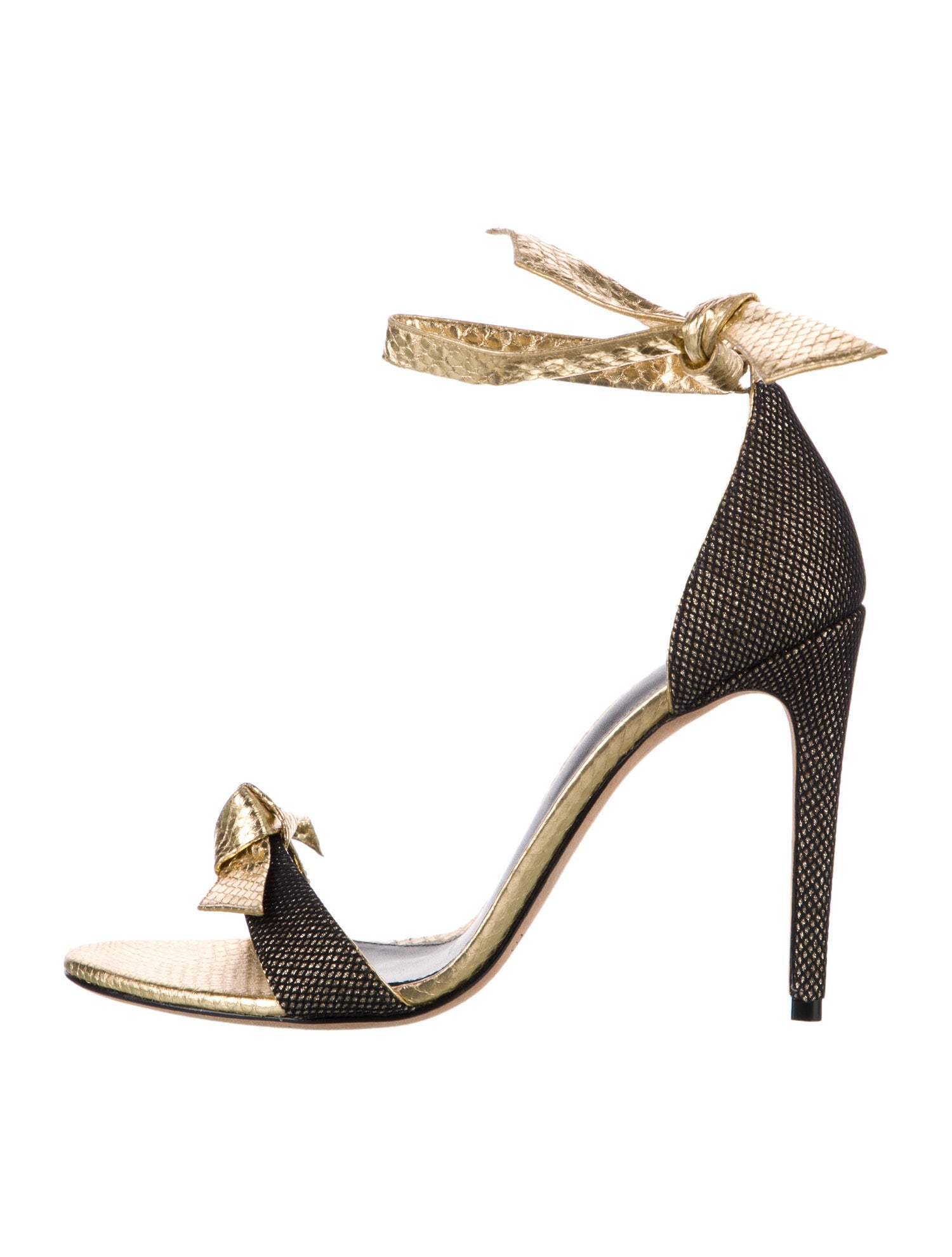 Alexandre Birman Mesh Bow Accents Sandals