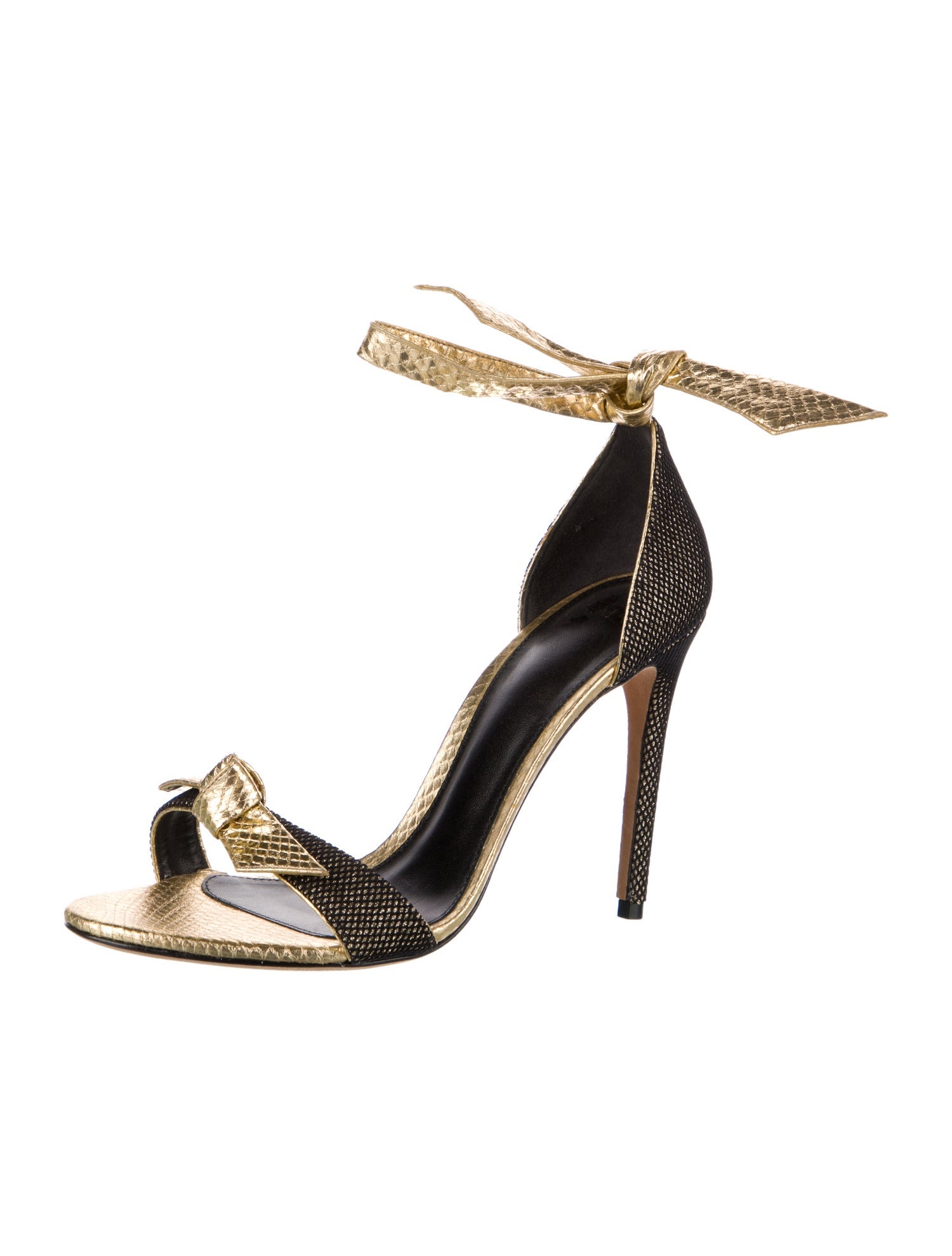 Alexandre Birman Mesh Bow Accents Sandals