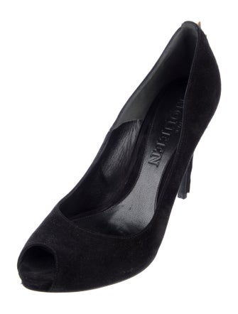 Alexander McQueen Rockstud Accents Suede Pumps