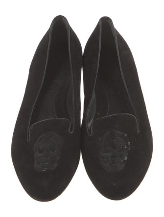 Alexander McQueen Skull Suede Loafers
