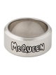 Alexander McQueen Graffiti Band Ring
