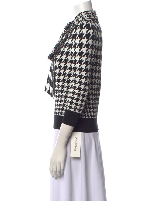 Alexander McQueen Wool Houndstooth Print Sweater