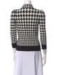 Alexander McQueen Wool Houndstooth Print Sweater